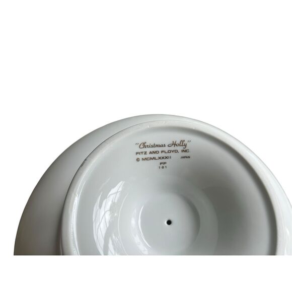 Fitz & Floyd “Christmas Holly” Cake Stand & Server – Vintage Japan unused - Picture 3 of 6